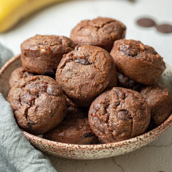Double Chocolate Banana Muffins