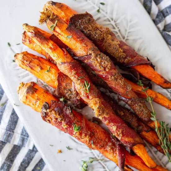Air Fryer Bacon Wrapped Carrots