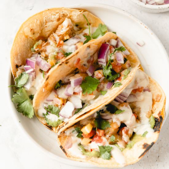 Mango Salsa Fish Tacos