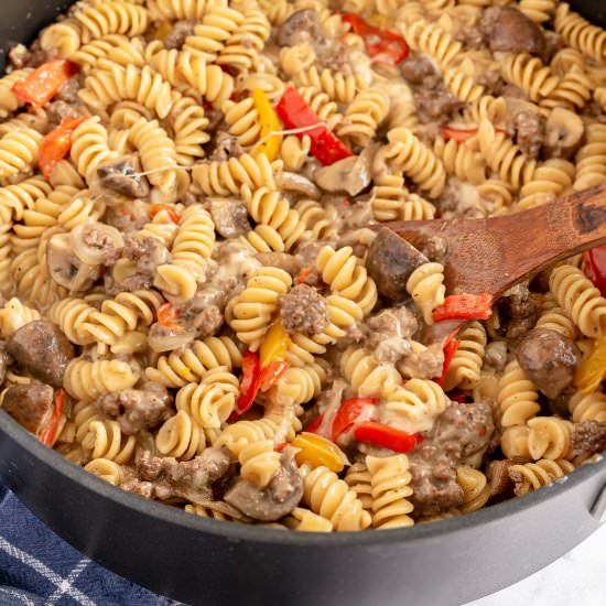 Philly Cheesesteak Pasta