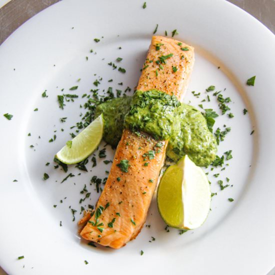 Salsa Verde with Salmon