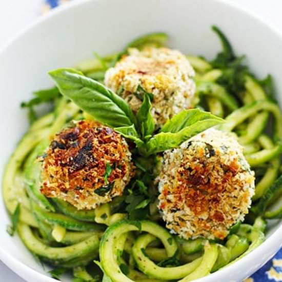 Bean “Meatballs” & Zoodles