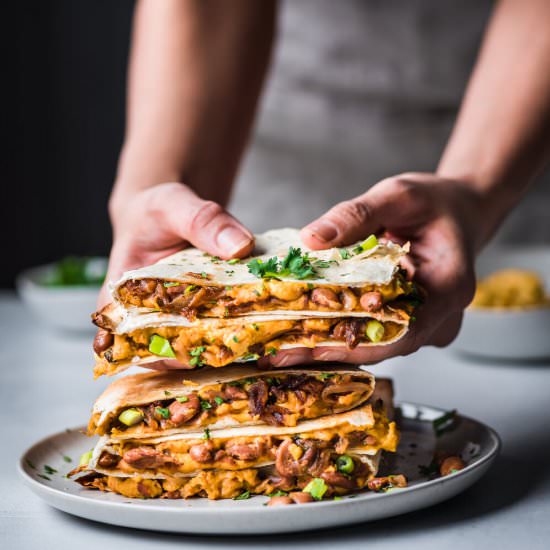 Vegan Quesadillas with Smoky Cheese