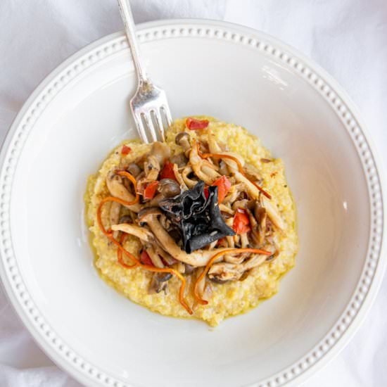 Mushroom Medley with Millet, Vegan,