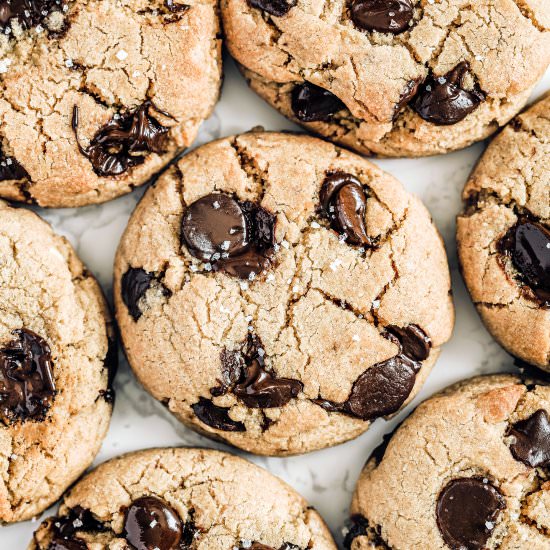 Peanut butter chocolate chip cookie