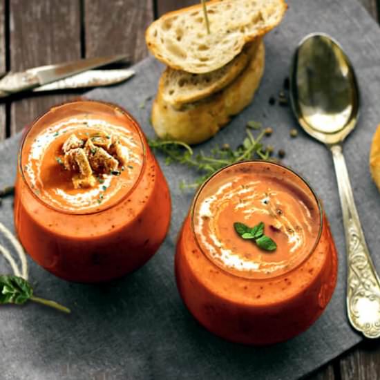 Tomato Cucumber Gazpacho