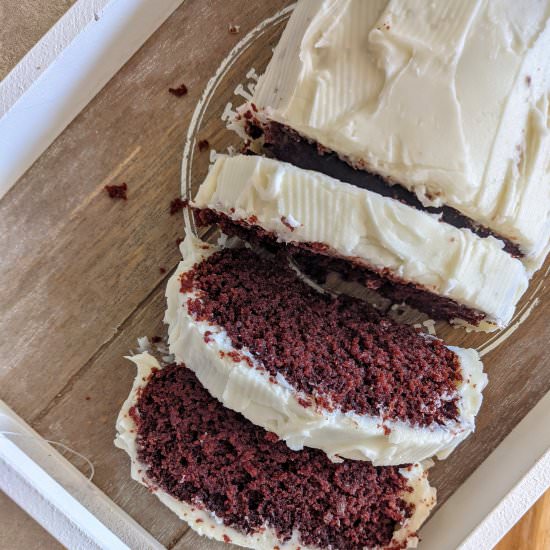 GF Vegan Red Velvet Loaf