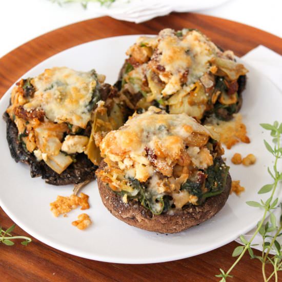 Baked Portobello Mushrooms w/ Feta