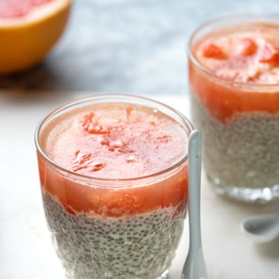 Grapefruit Chia Pudding Parfaits