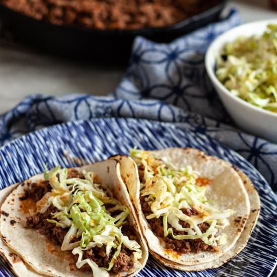 Ground Venison Tacos