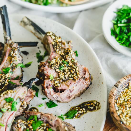 Za’atar Grilled Rack of Lamb
