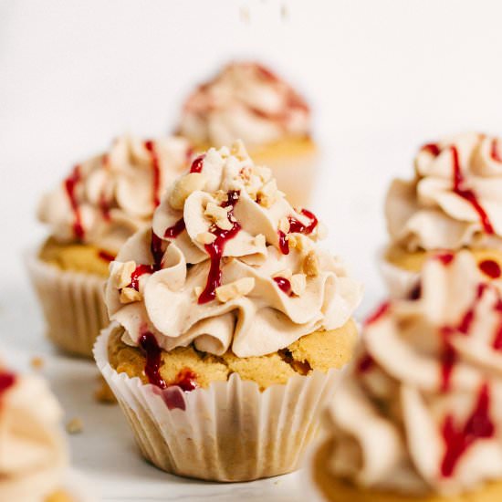 Peanut Butter and Jelly Cupcakes