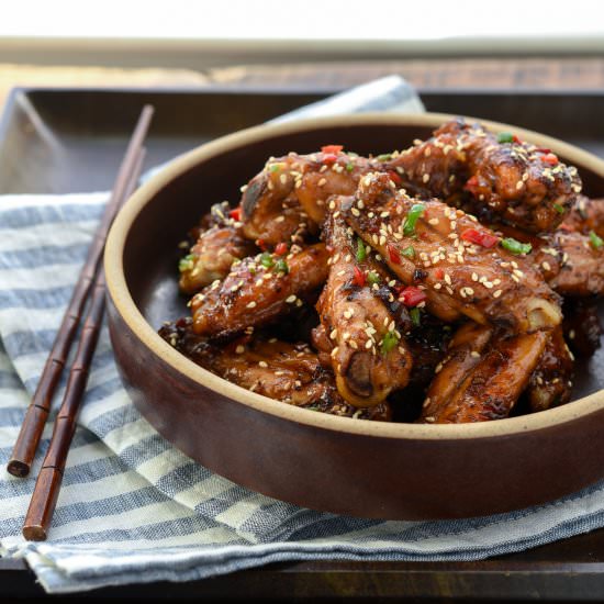 Korean Honey Garlic Chicken Wings