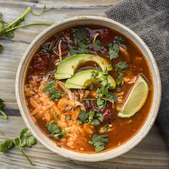 Healthy Chicken Tortilla Soup