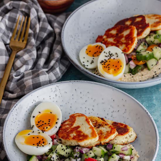 Halloumi Breakfast Bowl with Salad