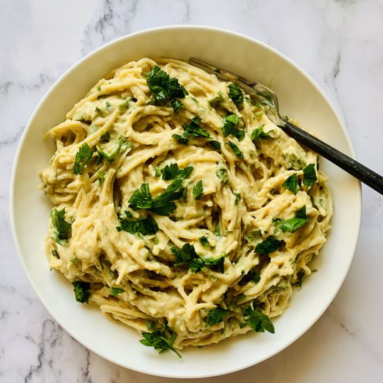 Healthy Spaghetti Alfredo