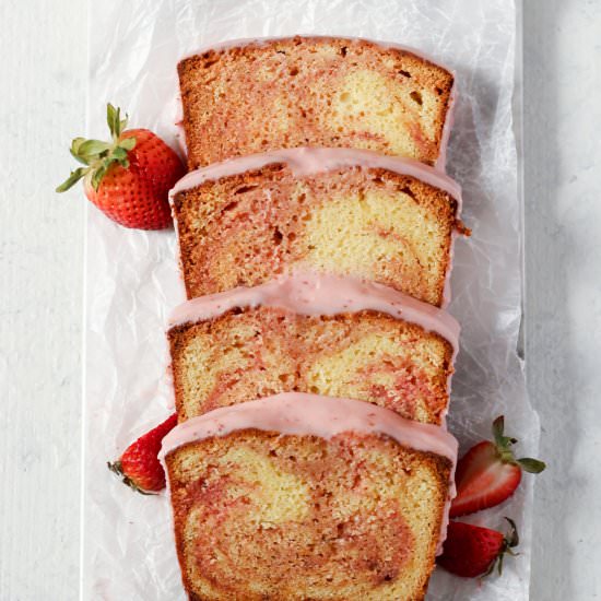 Strawberry Swirl Pound Cake