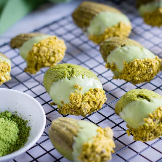 Matcha, Lime,& Pistachio Madeleines