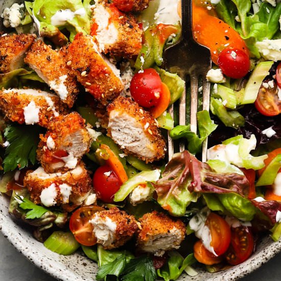 Crispy Buffalo Chicken Salad