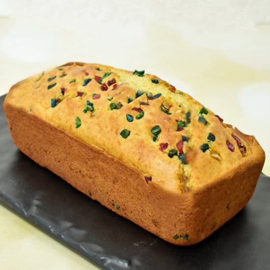 Eggless Tutti Frutti Cake