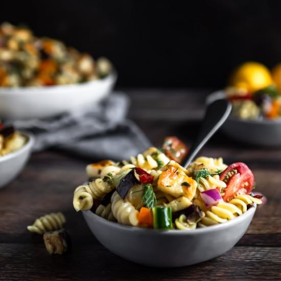 Halloumi Pasta Salad