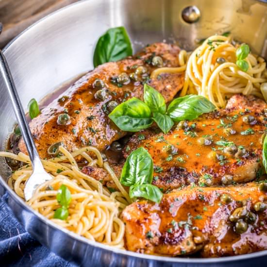 Chicken Piccata with Caper Lemon Bu