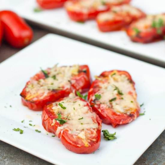 Grilled Parmesan Garlic Tomatoes