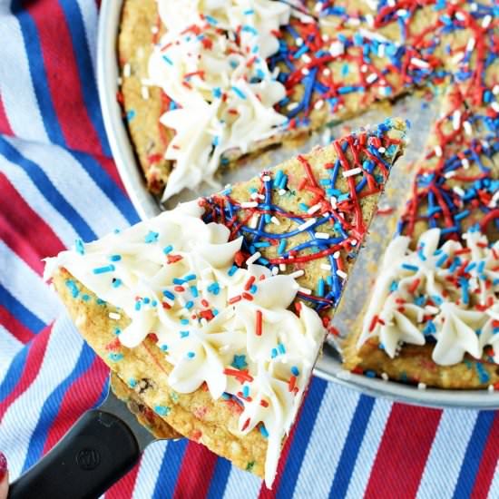 Patriotic Red, White & Blue Cookie