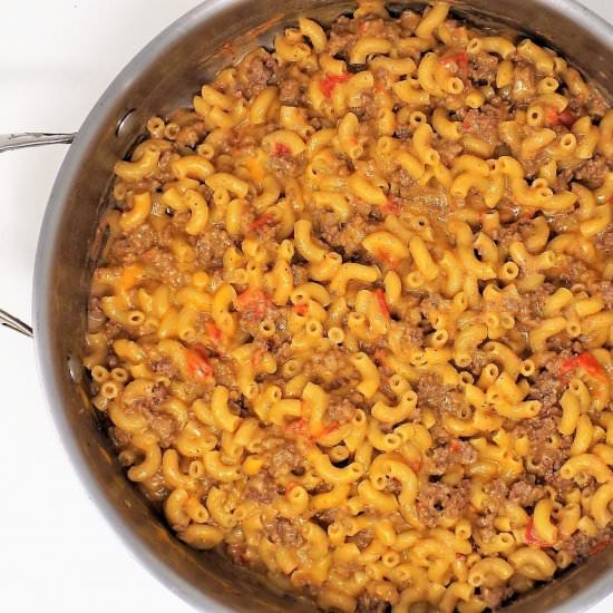 Skillet Beef and Cheese Macaroni