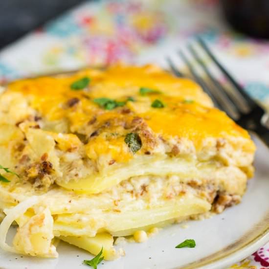 Cheesy Bacon Scalloped Potatoes