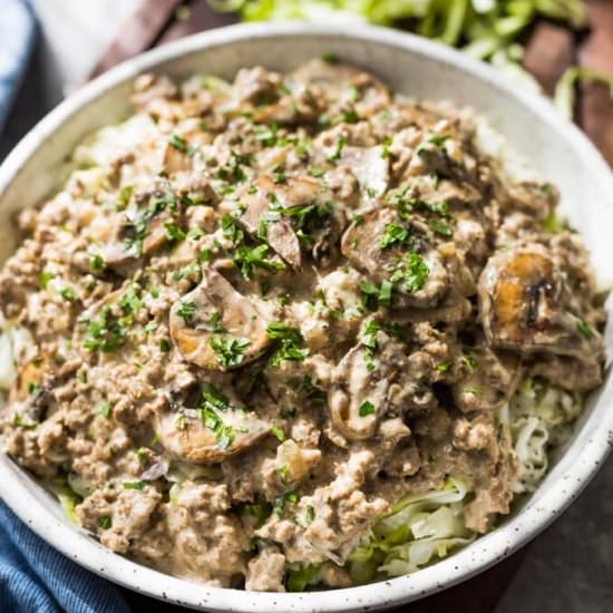 Keto Beef Stroganoff