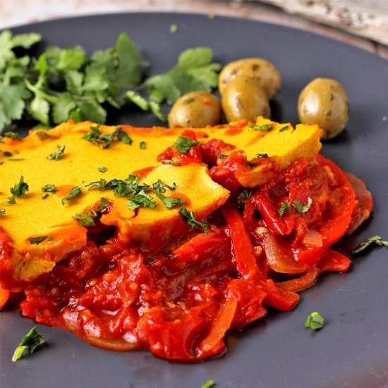 vegan shakshuka breakfast casserole