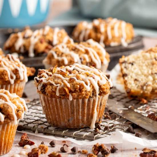 Chocolate Chip Coffee Cake Muffins