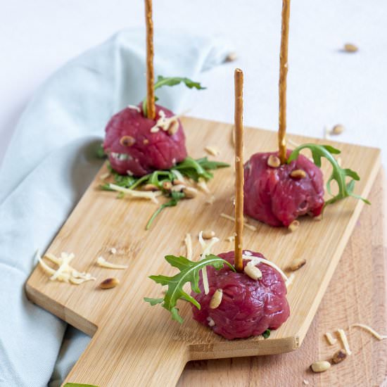 Delicious carpaccio snack