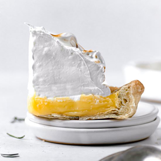 Lemon Rosemary Meringue Pie