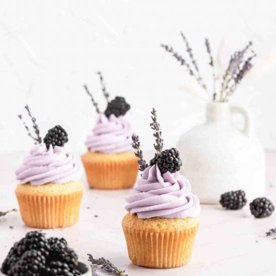 Blackberry Lavender Cupcakes