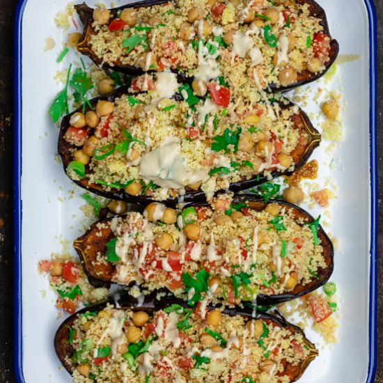 Vegetarian Stuffed Eggplant