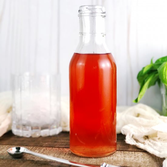 Strawberry Tops Simple Syrup