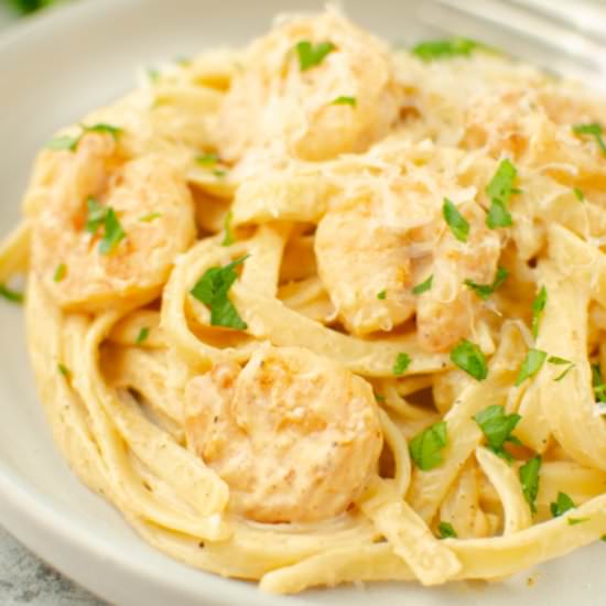 Blackened Shrimp Alfredo