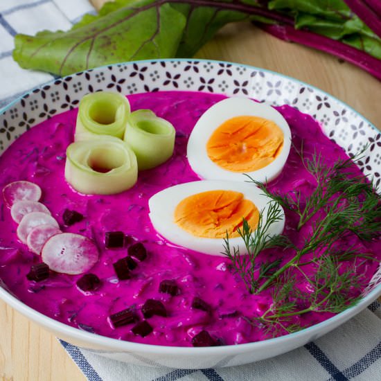 Cold beets soup