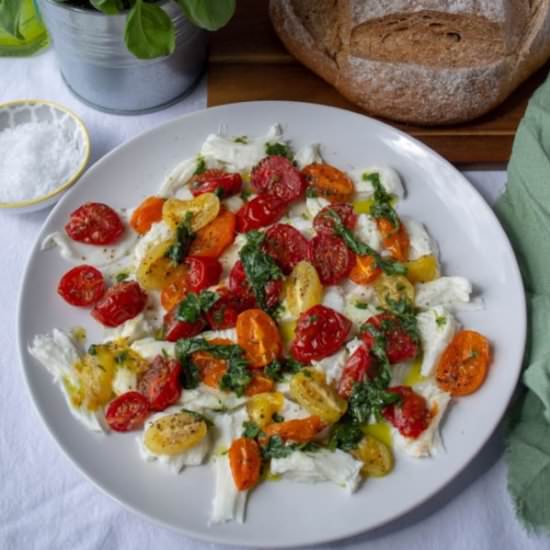 Roasted Tomato and Mozzarella Salad