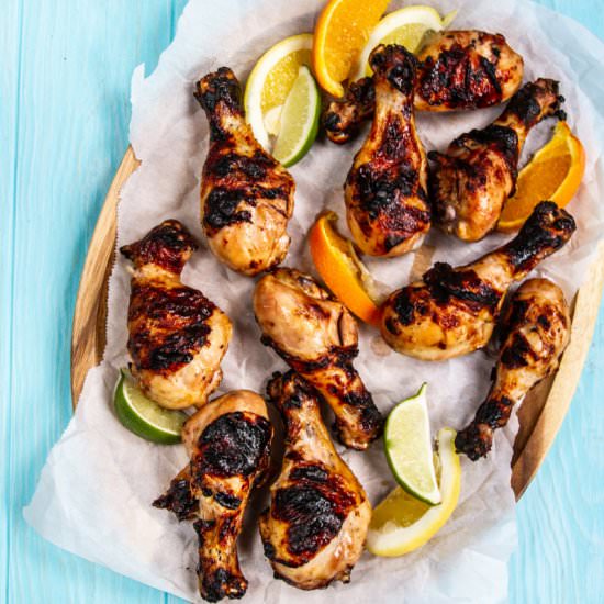 Grilled Citrus Chicken Drumsticks