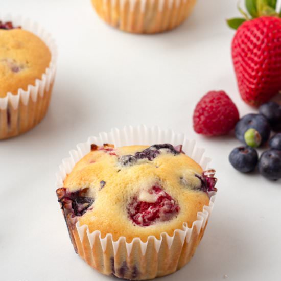 Triple Berry Muffins