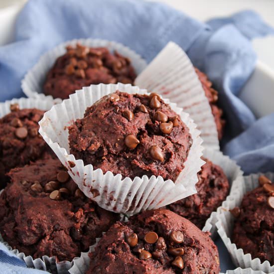 Beetroot Chocolate Muffins