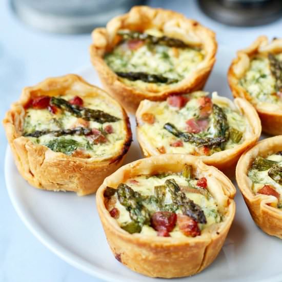 Pancetta and Asparagus Tarts