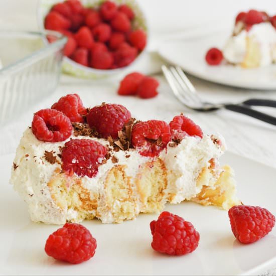 Simple Raspberry Icebox Cake