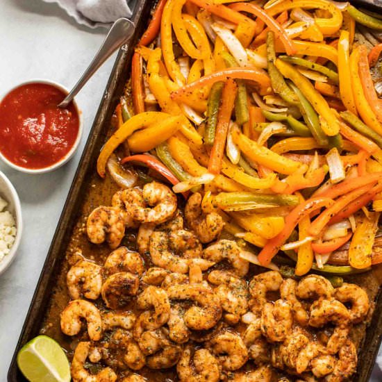 asy Sheet Pan Shrimp Fajitas