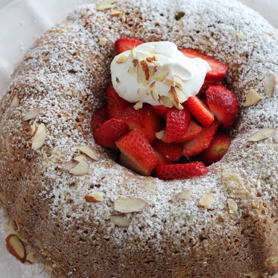 Rhubarb-Almond Bundt Cake