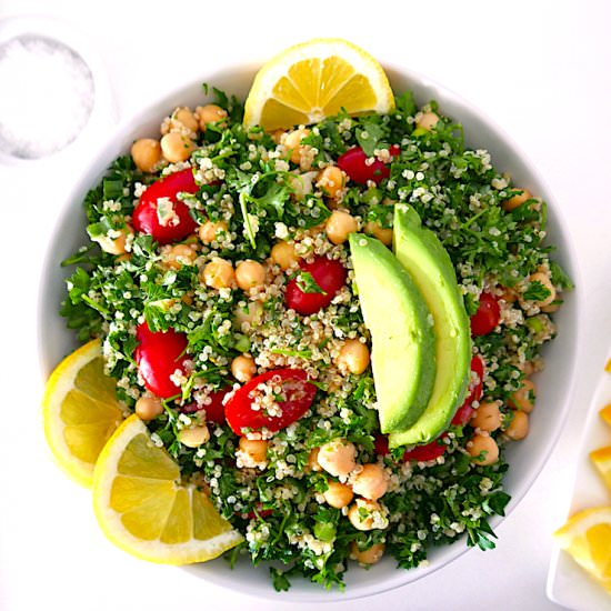 Quinoa Tabbouleh w/ Chickpeas