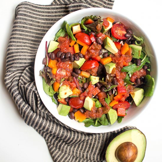 Mexican Brown Rice Salad Bowl